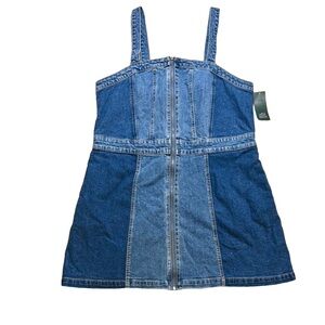 🆕 Wild Fable Mini| Stretchy| Square Neckline| Denim Pinafore Dress